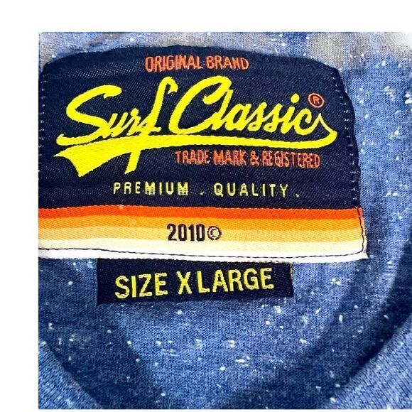 Surf Classics Jamaica Raglan Shirt Mens XL Classic Established '62 T-Shirt Gray - Picture 3 of 8